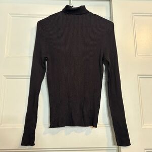 Yansi Fugel Vintage 90s Dark Brown Long Sleeved Turtleneck